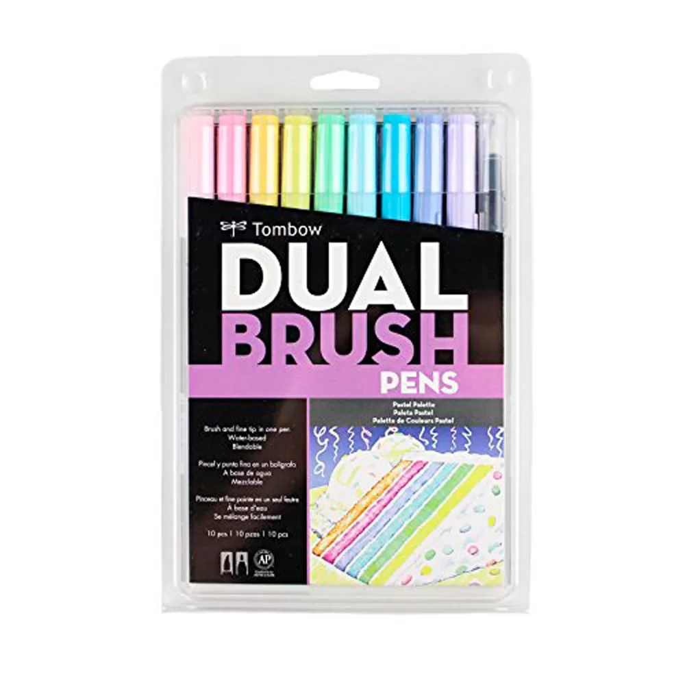 Set 10 Marcadores Dual Brush Pen - Pasteles