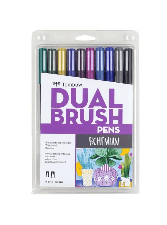 Set 10 Marcadores Dual Brush Pen - Bohemia