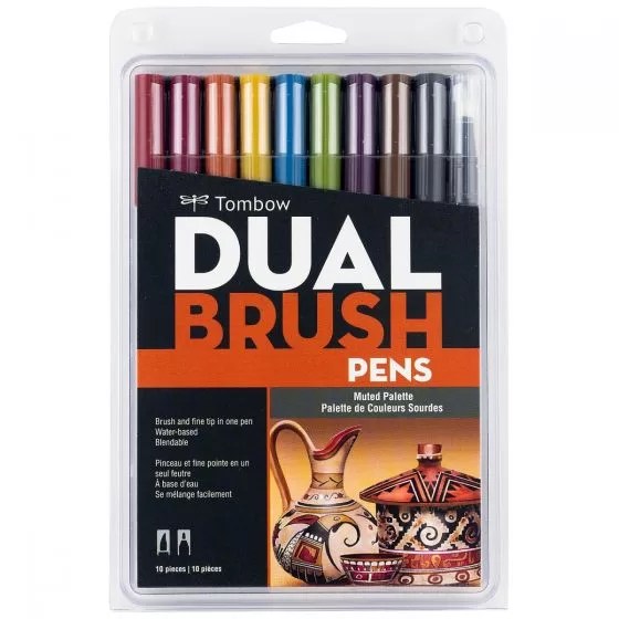 Set 10 Marcadores Dual Brush Pen – Muted