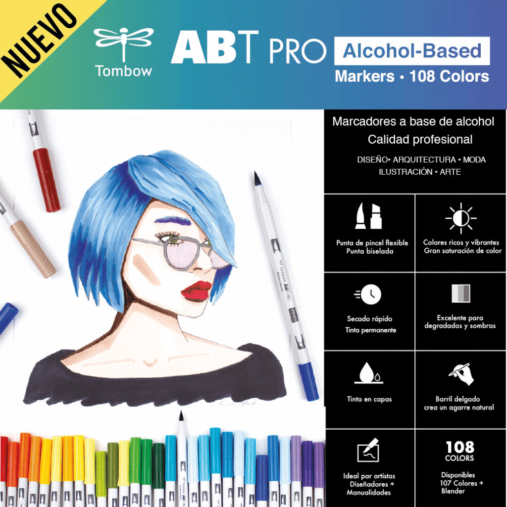 Marcadores ABT PRO Dual Brush – Base de alcohol