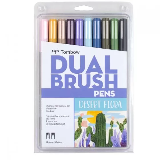 Set 10 Marcadores Dual Brush Pen - Desert Flora