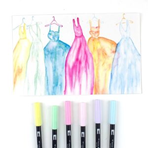 Set 6 Marcadores ABT Dual Brush Pen – Pastel