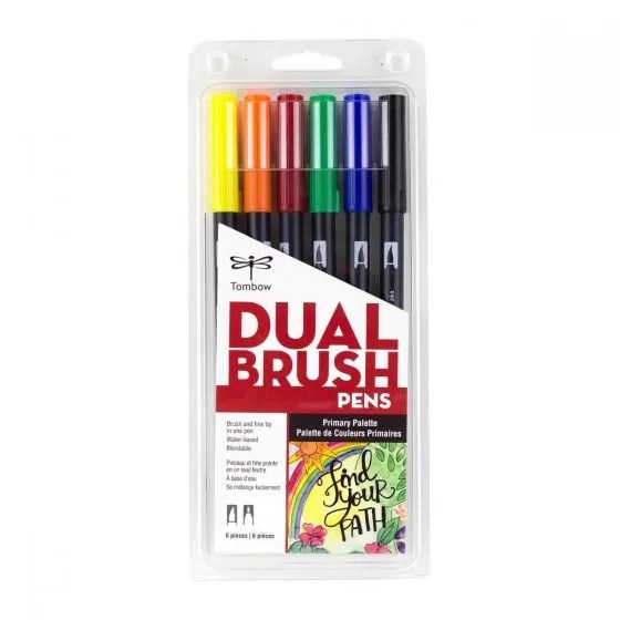 Set 6 Marcadores ABT Dual Brush Pen – Primary