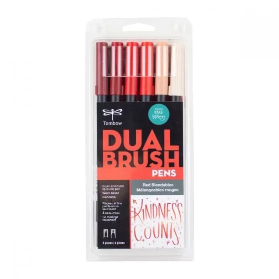 Set 6 Marcadores ABT Dual Brush Pen – Red