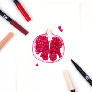 Set 6 Marcadores ABT Dual Brush Pen – Red