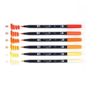 Set 6 Marcadores ABT Dual Brush Pen – Orange