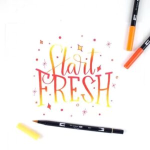Set 6 Marcadores ABT Dual Brush Pen – Orange