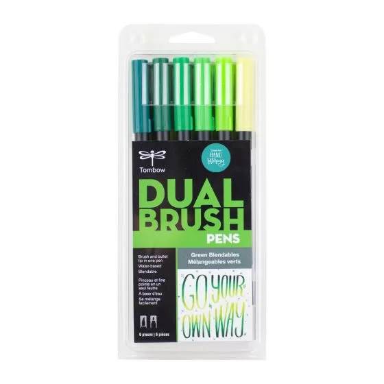 Set 6 Marcadores ABT Dual Brush Pen – Green
