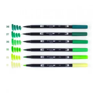 Set 6 Marcadores ABT Dual Brush Pen – Green