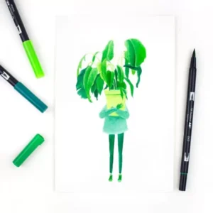 Set 6 Marcadores ABT Dual Brush Pen – Green