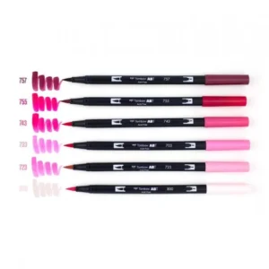 Set 6 Marcadores ABT Dual Brush Pen – Pink
