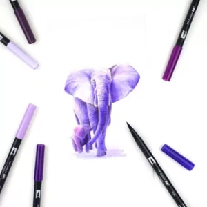 Set 6 Marcadores ABT Dual Brush Pen – Purple