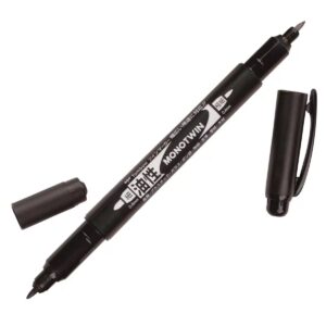 Mono Twin Marcador negro doble punta