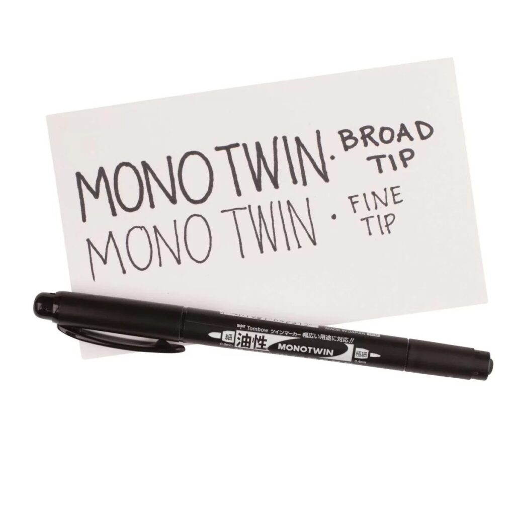 Mono Twin Marcador negro doble punta