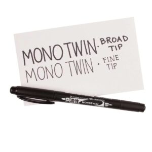 Mono Twin Marcador negro doble punta