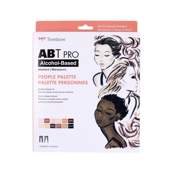 Set 12 Marcadores ABT PRO al alcohol People Palette