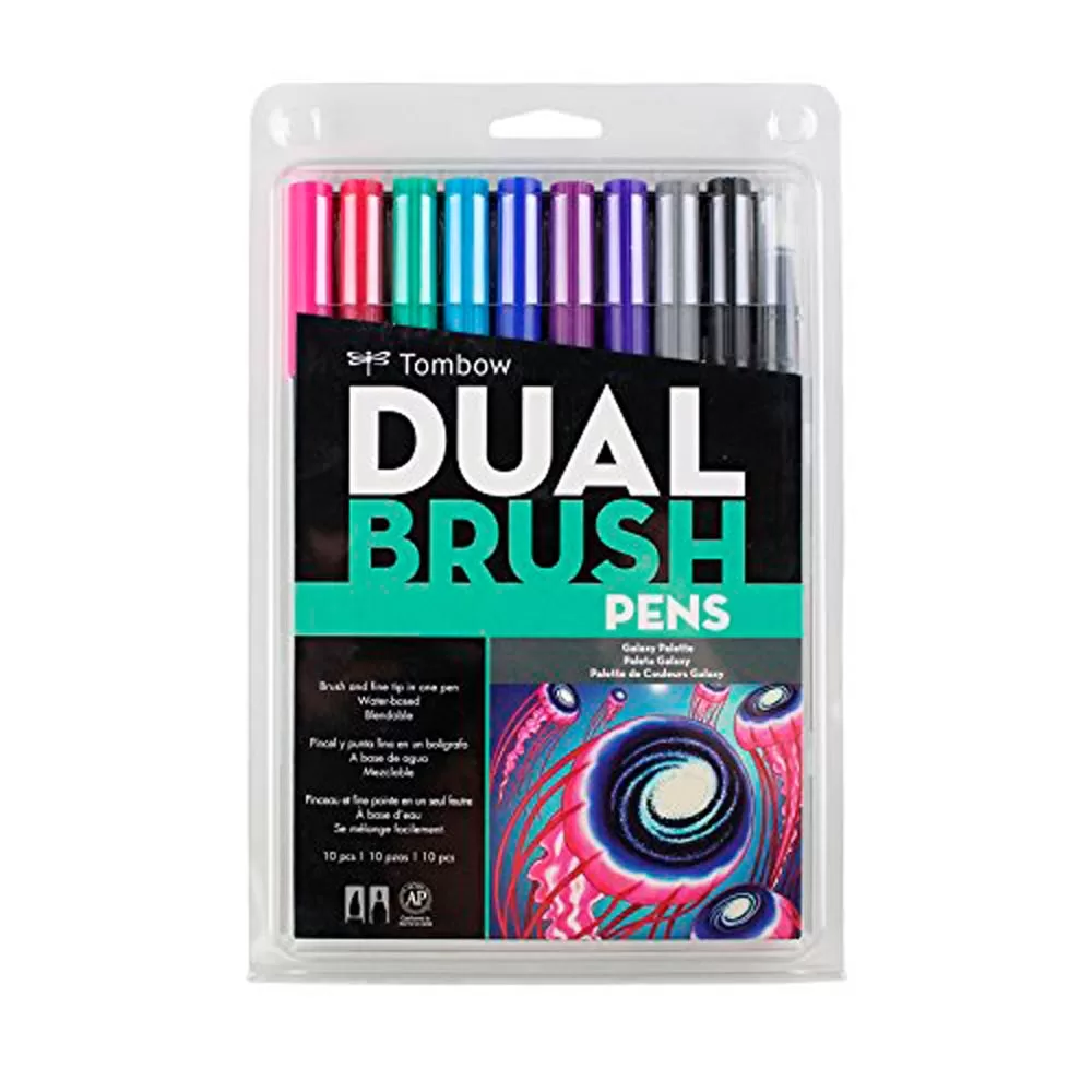 Set 10 Marcadores Dual Brush Pen - Galaxy