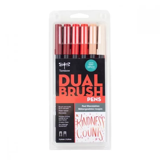 Set 6 Marcadores ABT Dual Brush Pen – Red