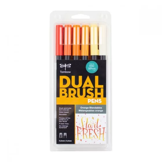 Set 6 Marcadores ABT Dual Brush Pen – Orange