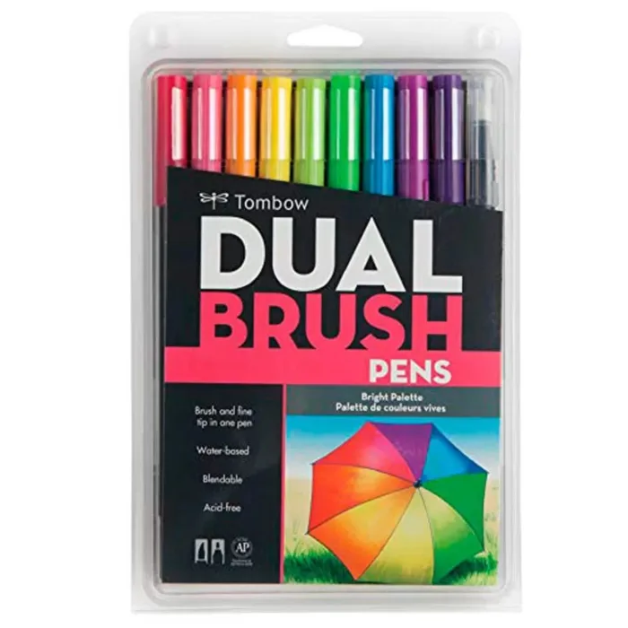Set 10 Marcadores Dual Brush Pen - Bright