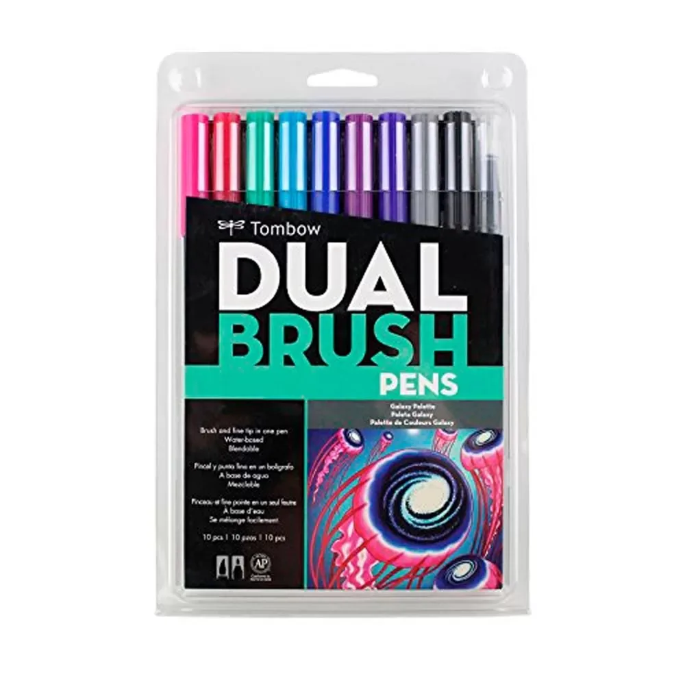 Set 10 Marcadores Dual Brush Pen - Galaxy