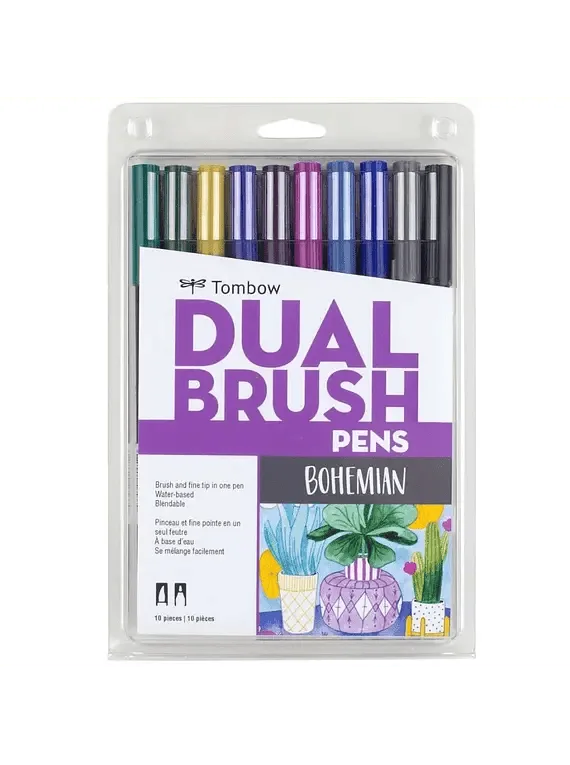Set 10 Marcadores Dual Brush Pen - Bohemia