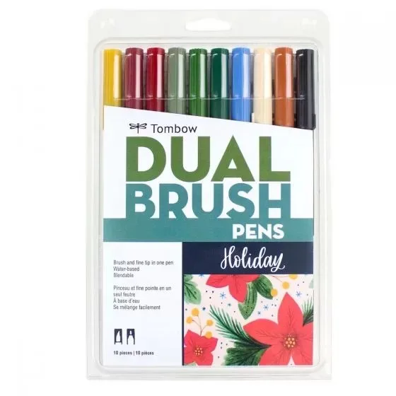 Set 10 Marcadores Dual Brush Pen - Holiday