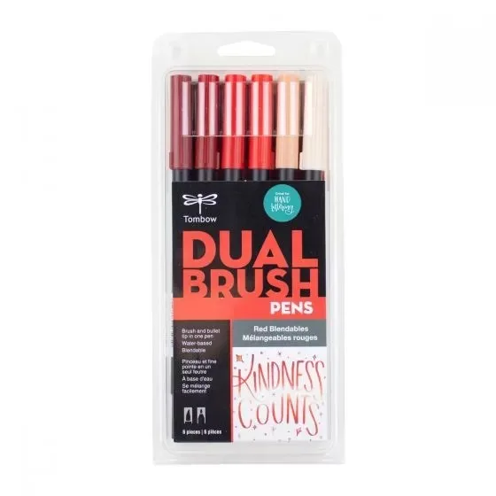 Set 6 Marcadores ABT Dual Brush Pen – Red